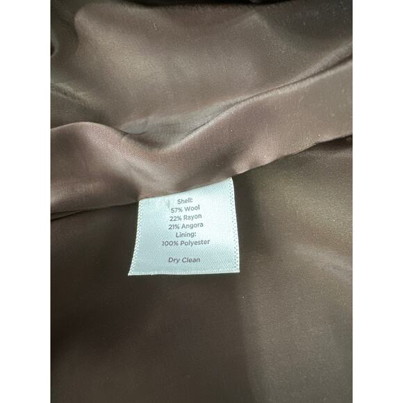 Talbots Women Brown 3 Button Wool Coat Size 14 - Picture 4 of 6